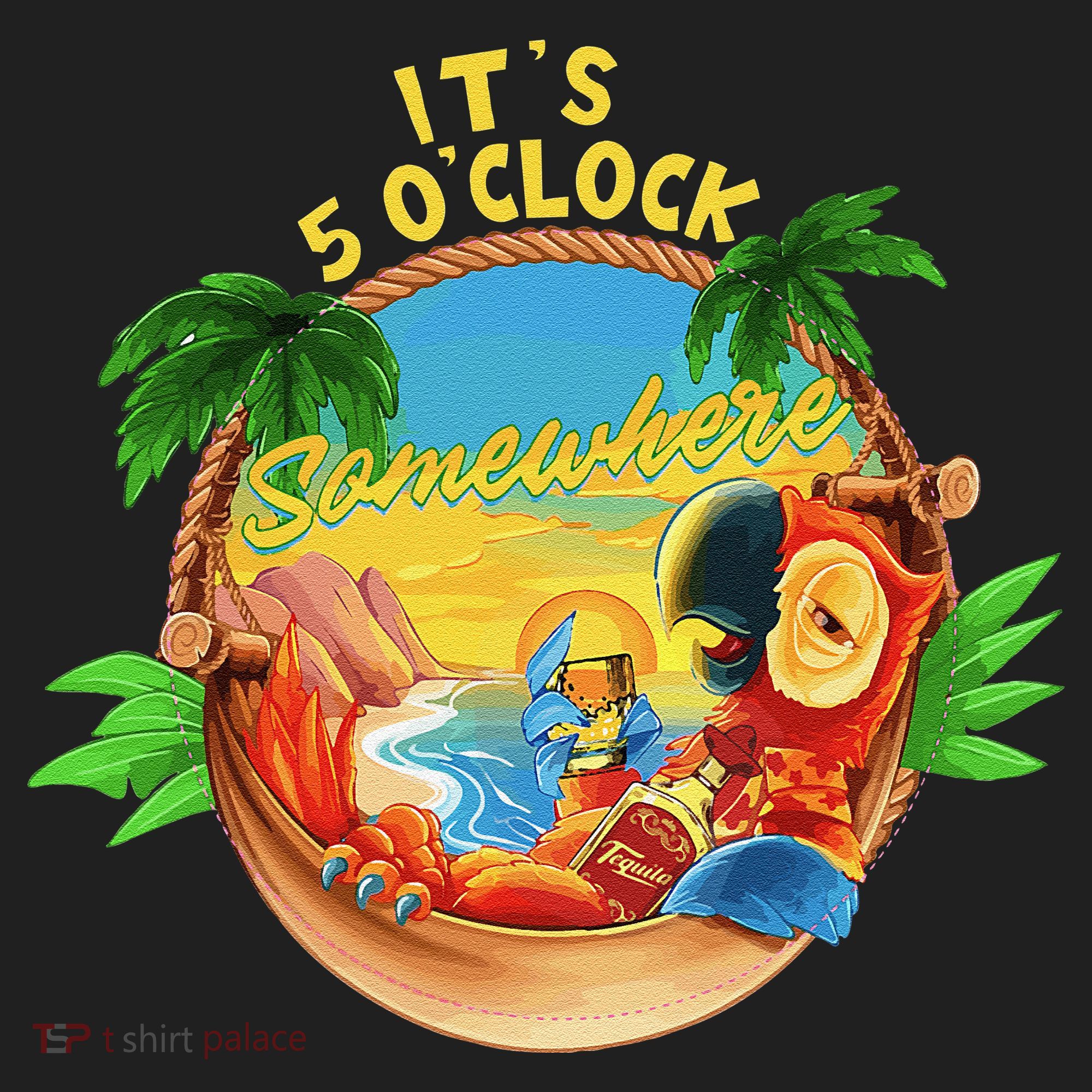It Is 5 O'clock Somewhere Parrot Drinking Summer Vacation Tumbler