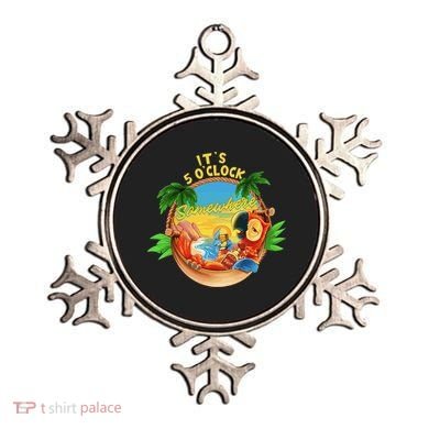 It Is 5 O'clock Somewhere Parrot Drinking Summer Vacation Ornament
