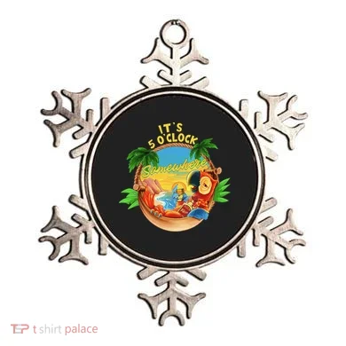 It Is 5 O'clock Somewhere Parrot Drinking Summer Vacation Ornament
