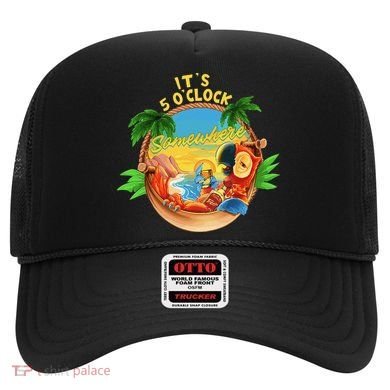 It Is 5 O'clock Somewhere Parrot Drinking Summer Vacation Hat