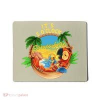 It Is 5 O'clock Somewhere Parrot Drinking Summer Vacation Mousepad thumb 0