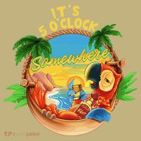 It Is 5 O'clock Somewhere Parrot Drinking Summer Vacation Mousepad thumb 1