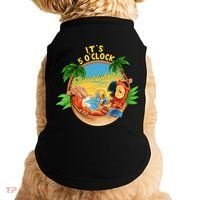 It Is 5 Oclock Somewhere Parrot Drinking Summer Vacation Doggie Tank thumb 0