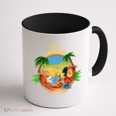 It Is 5 Oclock Somewhere Parrot Drinking Summer Vacation Coffee Mug back