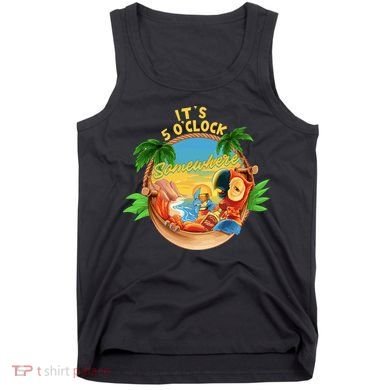It Is 5 Oclock Somewhere Parrot Drinking Summer Vacation Tank Top