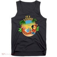 It Is 5 Oclock Somewhere Parrot Drinking Summer Vacation Tank Top thumb 0