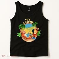 It Is 5 Oclock Somewhere Parrot Drinking Summer Vacation Tank Top thumb 2
