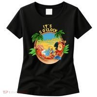 It Is 5 Oclock Somewhere Parrot Drinking Summer Vacation Women's T-Shirt thumb 0