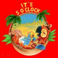 It Is 5 Oclock Somewhere Parrot Drinking Summer Vacation Santa Hat thumb 1
