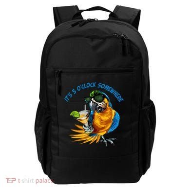 It Is 5 Oclock Somewhere Parrot Drinking Summer Vacation Backpack