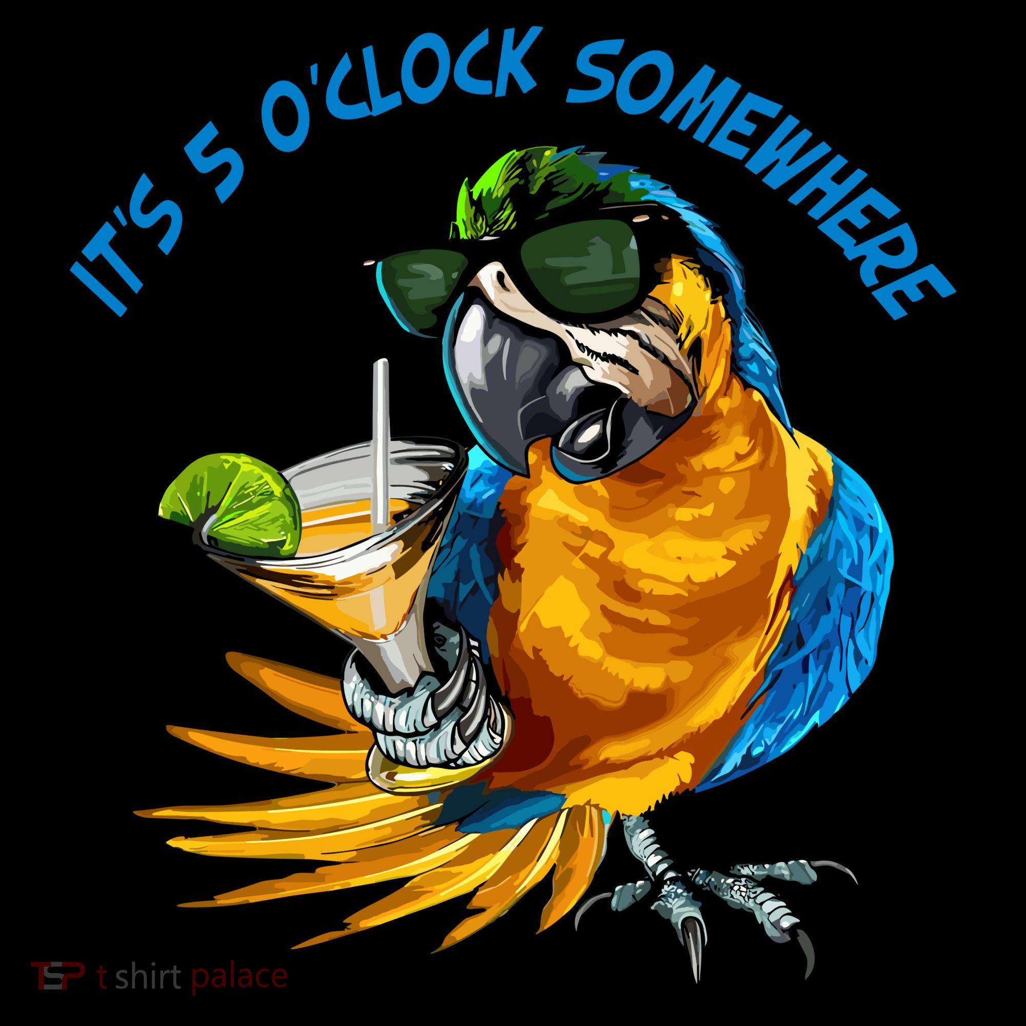 It Is 5 Oclock Somewhere Parrot Drinking Summer Vacation Backpack