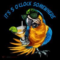 It Is 5 Oclock Somewhere Parrot Drinking Summer Vacation Tote Bag thumb 4