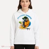 It Is 5 Oclock Somewhere Parrot Drinking Summer Vacation Hoodie thumb 5