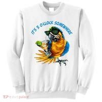 It Is 5 Oclock Somewhere Parrot Drinking Summer Vacation Sweatshirt thumb 0