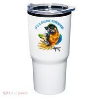 It Is 5 Oclock Somewhere Parrot Drinking Summer Vacation Tumbler thumb 0