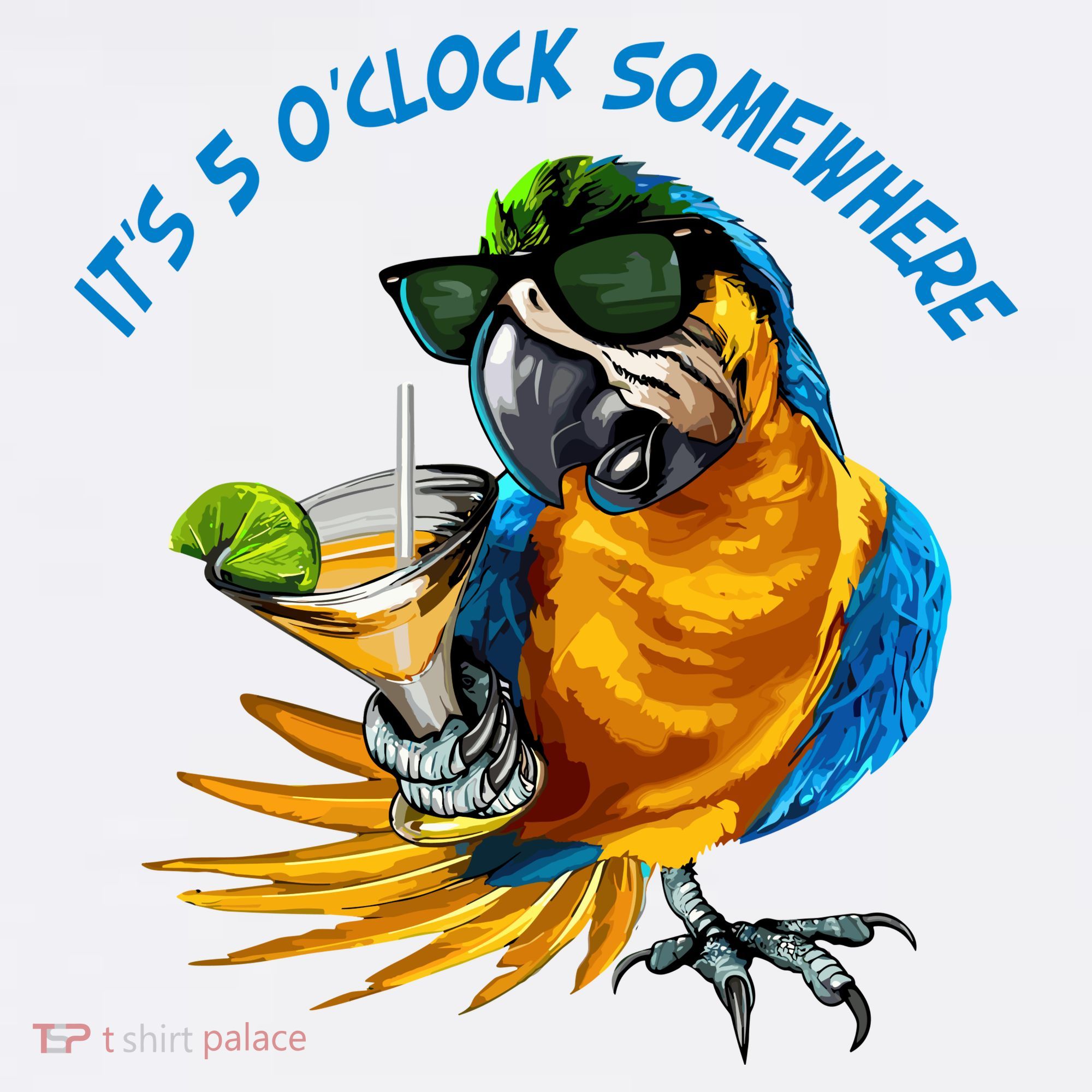 It Is 5 Oclock Somewhere Parrot Drinking Summer Vacation Tank Top