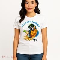 It Is 5 Oclock Somewhere Parrot Drinking Summer Vacation Women's T-Shirt thumb 4