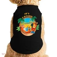 It Is 5 Oclock Somewhere Drinking Parrot Doggie Tank thumb 0