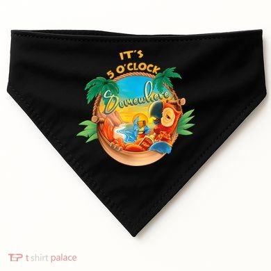 It Is 5 Oclock Somewhere Drinking Parrot USA-Made Doggie Bandana