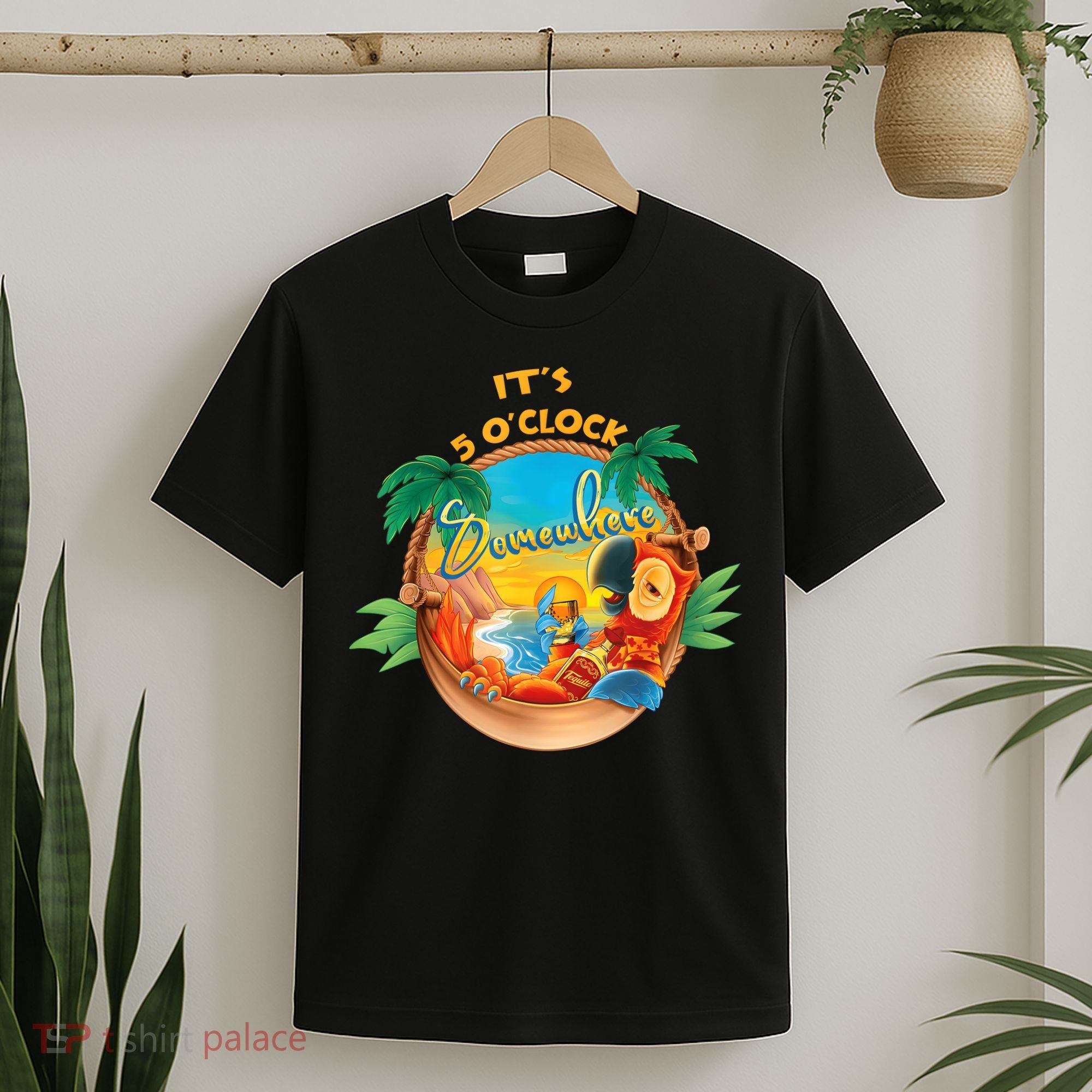 It Is 5 Oclock Somewhere Drinking Parrot T-Shirt