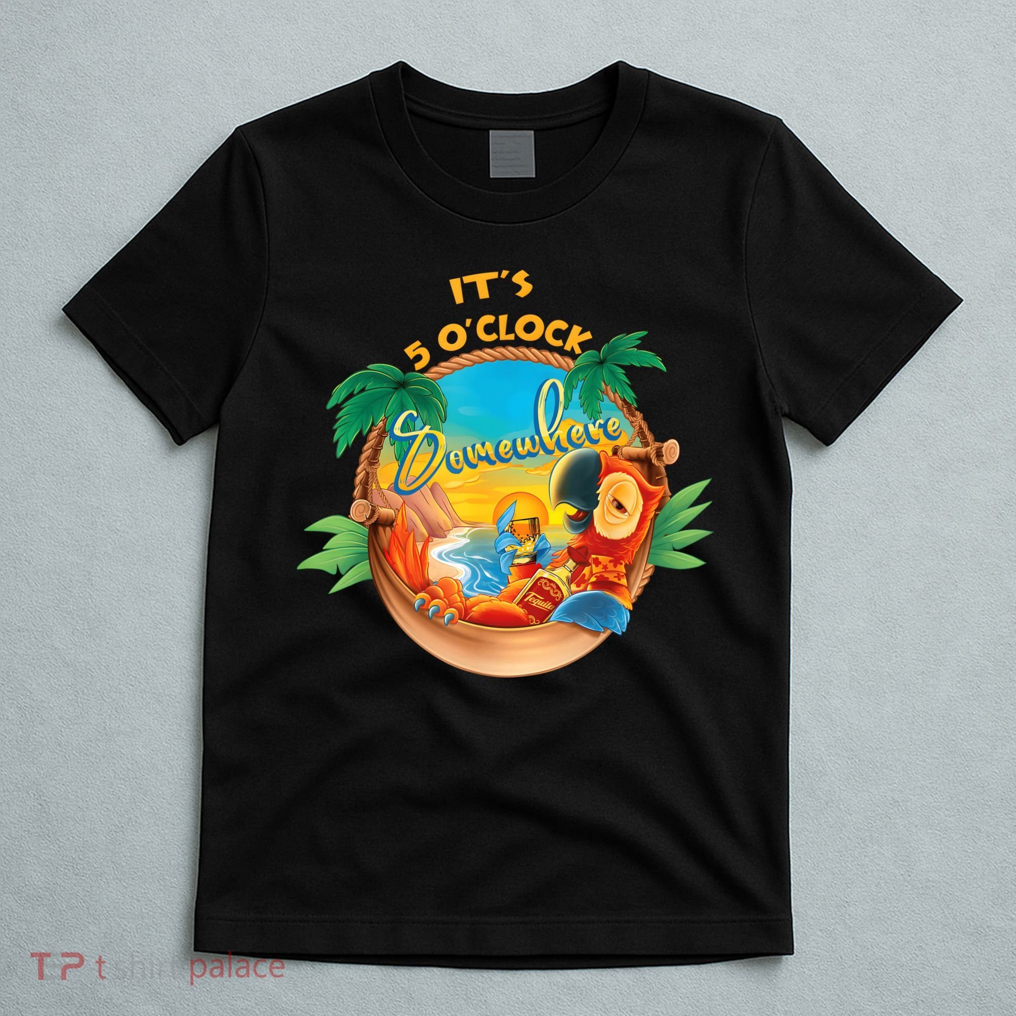 It Is 5 Oclock Somewhere Drinking Parrot T-Shirt