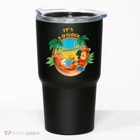 It Is 5 Oclock Somewhere Drinking Parrot Tumbler thumb 0