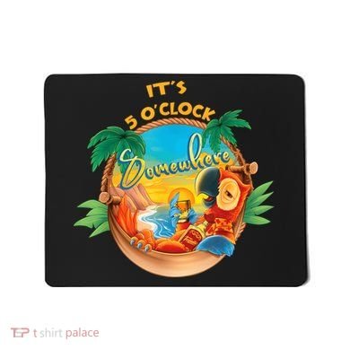 It Is 5 Oclock Somewhere Drinking Parrot Mousepad