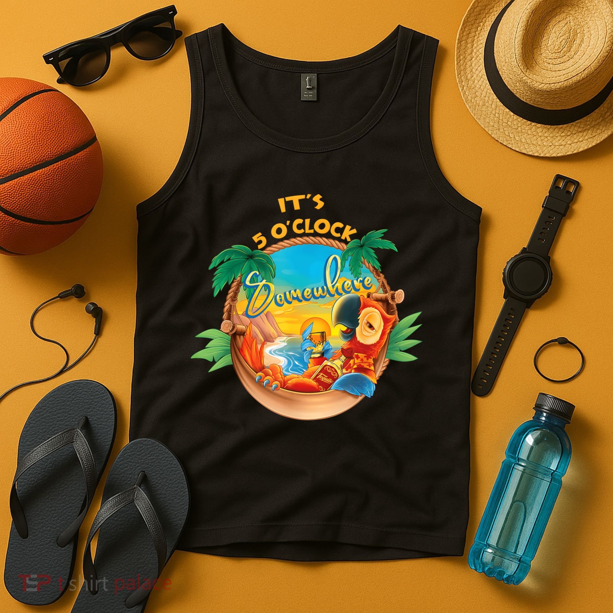 It Is 5 Oclock Somewhere Drinking Parrot Tank Top