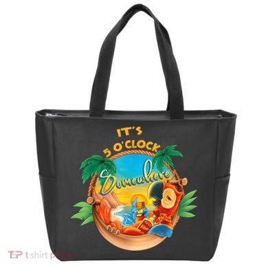 It Is 5 Oclock Somewhere Drinking Parrot Tote Bag