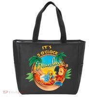 It Is 5 Oclock Somewhere Drinking Parrot Tote Bag thumb 0