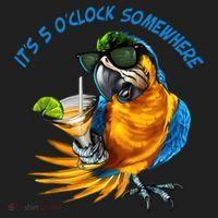 It Is 5 Oclock Somewhere Drinking Parrot Women's Sweatshirt thumb 2