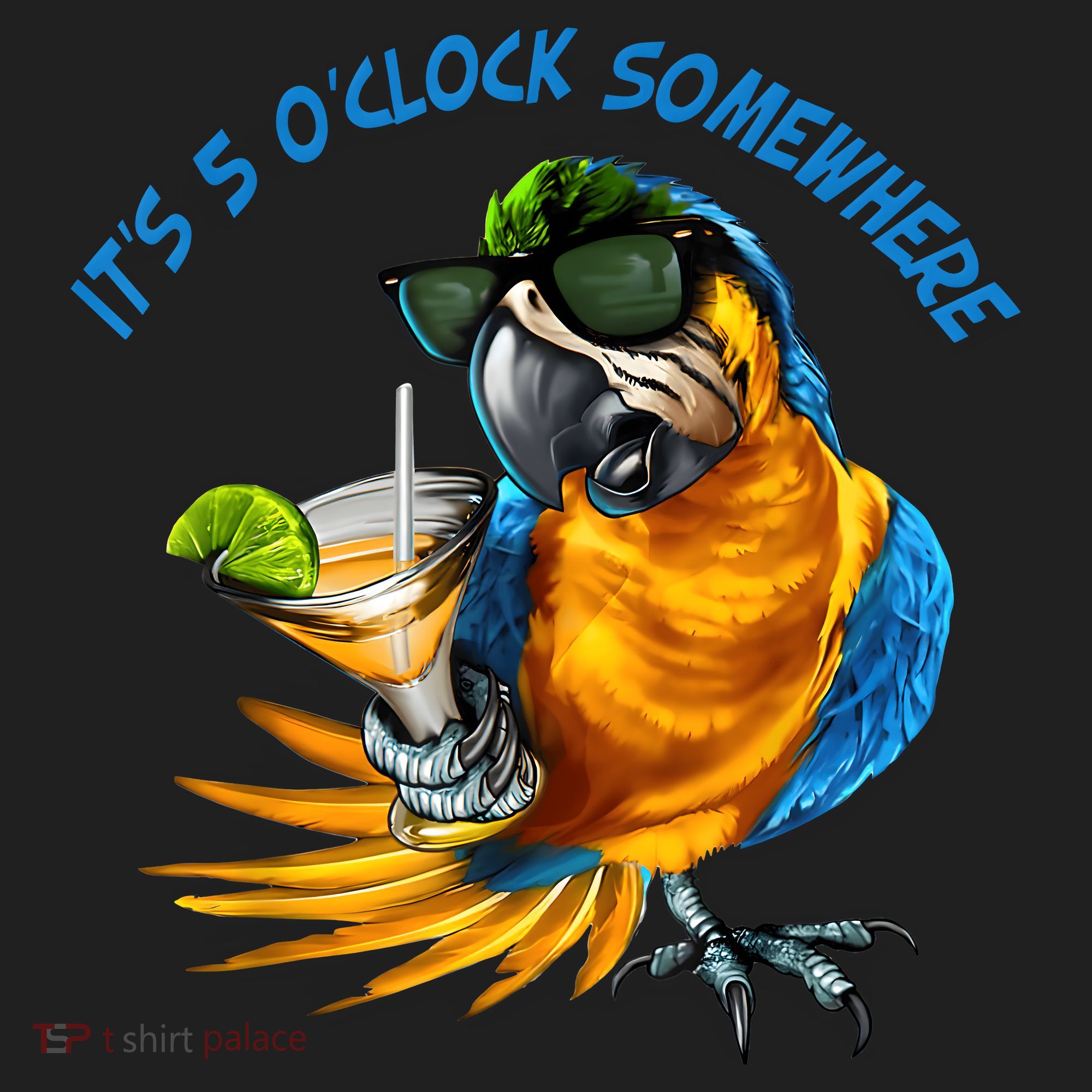 It Is 5 Oclock Somewhere Drinking Parrot Women's Sweatshirt