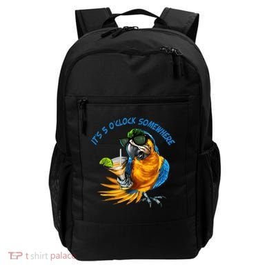 It Is 5 Oclock Somewhere Drinking Parrot Backpack