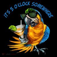 It Is 5 Oclock Somewhere Drinking Parrot Tote Bag thumb 4