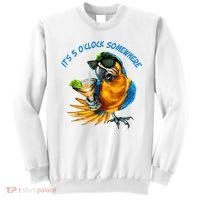 It Is 5 Oclock Somewhere Drinking Parrot Sweatshirt thumb 0
