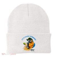 It Is 5 Oclock Somewhere Drinking Parrot Beanie thumb 0