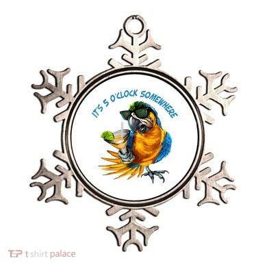 It Is 5 Oclock Somewhere Drinking Parrot Ornament