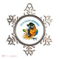 It Is 5 Oclock Somewhere Drinking Parrot Ornament thumb 0