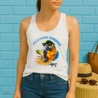 It Is 5 Oclock Somewhere Drinking Parrot Women's Tank Top thumb 2