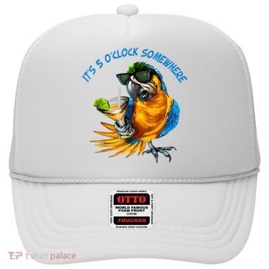 It Is 5 Oclock Somewhere Drinking Parrot Hat