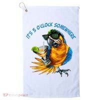 It Is 5 Oclock Somewhere Drinking Parrot Golf Towel thumb 0
