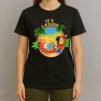 It Is 5 O'clock Somewhere Parrot Drinking Summer Vacation T-Shirt thumb 4