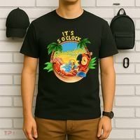 It Is 5 O'clock Somewhere Parrot Drinking Summer Vacation T-Shirt thumb 6
