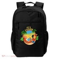 It Is 5 O'clock Somewhere Parrot Drinking Summer Vacation Backpack thumb 0