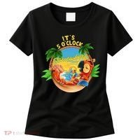 It Is 5 O'clock Somewhere Parrot Drinking Summer Vacation Women's T-Shirt thumb 0