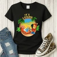 It Is 5 O'clock Somewhere Parrot Drinking Summer Vacation Women's T-Shirt thumb 3