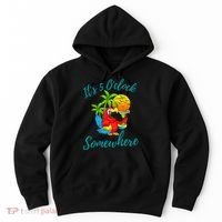 It Is 5 O'clock Somewhere Drinking Parrot Hoodie thumb 0