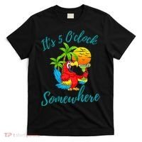 It Is 5 O'clock Somewhere Drinking Parrot T-Shirt thumb 0