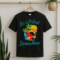 It Is 5 O'clock Somewhere Drinking Parrot T-Shirt thumb 2