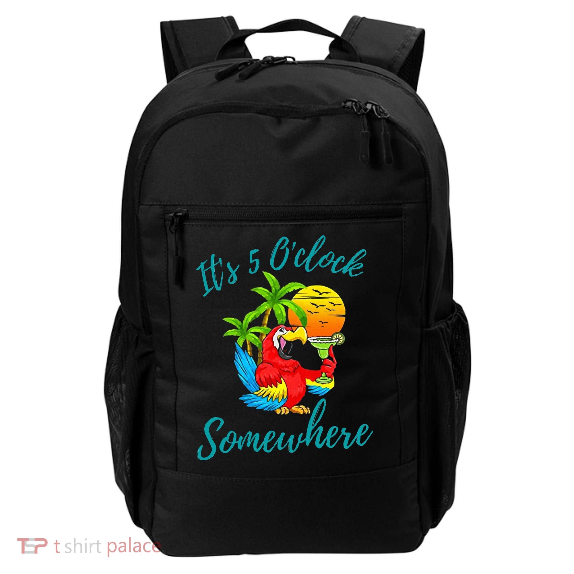 It Is 5 O'clock Somewhere Drinking Parrot Backpack